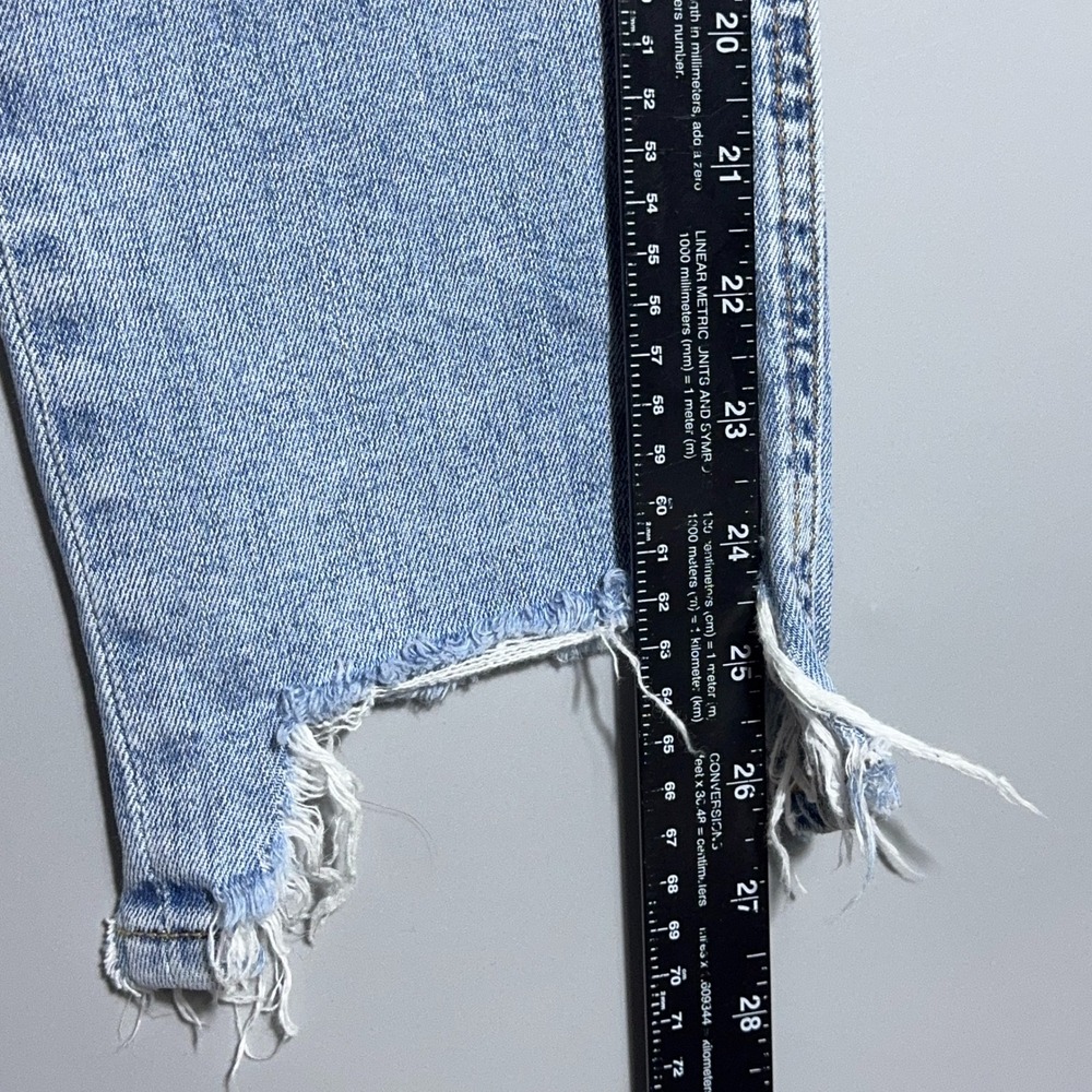 rag & bone Dre Low-Rise Slim Boyfriend Jeans Womens Size 28 Raw Step Hem Blue - Picture 5 of 8